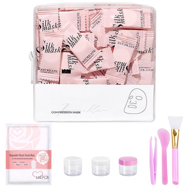 GELMAY Silk Moisturizing Compression Face Mask Sheet, Disposable Facial Mask Cover Ultra-Thin Wrapped Masks Paper Film Patch for Skincare 206 PCS