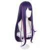 ZGNGLIZ Anime Oshi no Ko Ai Hoshino Wig Purple Long Hair Wigs with Bangs for Girls and Women + Free Wig Cap