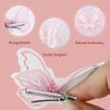 Butterfly Hair Accessories - Pink Lace Embroidery Pins, Fairy Hair Clips, Barrettes, and Ornaments for Girls' Parties (8 Pieces)