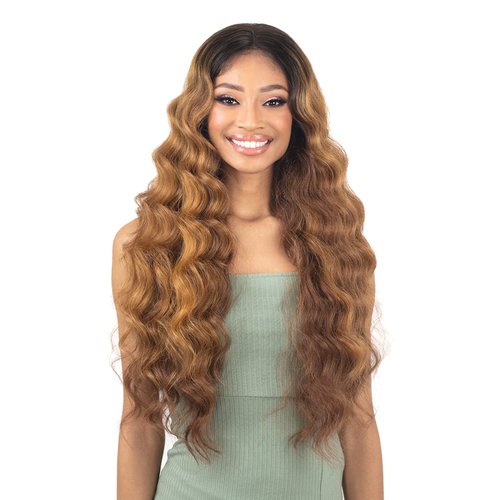 Freetress Equal Synthetic Hair Lite HD Lace Front Wig - KAMAYA, Long Loose Wave Hair Wigs with Natural Texture, Ear to Ear Lace C-Part, High Heat Resistant Wigs (1)