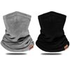 2 PCS Kids Neck Warmer Gaiter Winter Fleece Neck Cover Balaclava Windproof Face Cover Mask for Ski Motorcycle Grey,Black