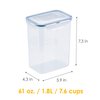LocknLock Easy Essentials Airtight Rectangular Tall Food Storage Container 7.61 Cup, 4 Piece, Clear