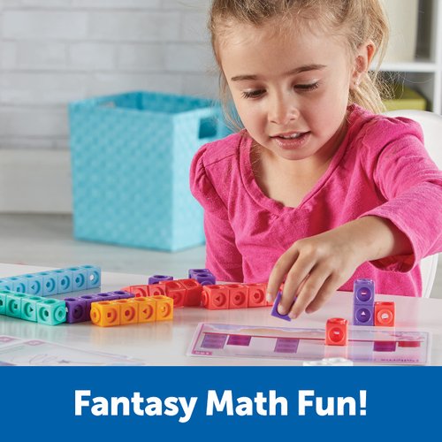 Learning Resources MathLink Cubes Activity Set: Fantasticals! 115 Pieces, Ages 5+ STEM Activities and Math Games for Kids