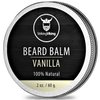 Striking Viking Vanilla Beard Balm - Styles, Strengthens & Softens Beards & Mustaches - Natural Beard Conditioner Wax with Organic Shea Butter, Tea Tree, Argan & Jojoba Oils (Vanilla)