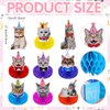Teling 9 Pcs Cat Birthday Party Decorations Cat Themed Honeycomb Centerpieces Cats Party Supplies Cat Party Cake for Kids Baby Shower Birthday Supplies