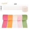 NICROLANDEE 5 Rolls Pastel Crepe Paper Streamers Backdrop Decorations for Easter Decorations, Birthday, Wedding, Garden Party, Bridal Shower, Baby Shower, Spring Home Decor