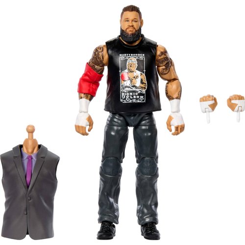 Mattel WWE Elite Collection Action Figure & Accessories, Premium Live Event Kevin Owens with Interchangeable Hands & Build-A-Figure Pieces
