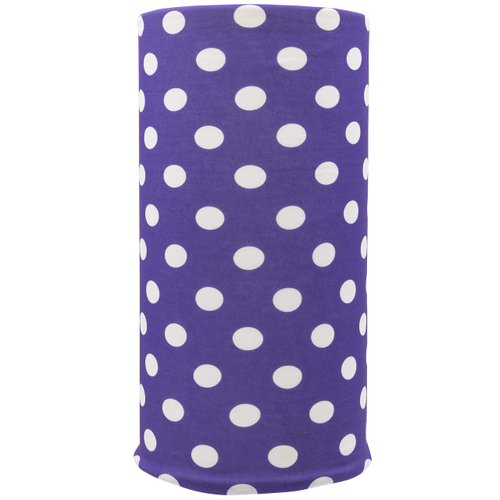 Bandana.com Purple Polka Dot Tube Headband Cooling Headband, Sports Headbands Unisex, Moisture Wicking- Single Piece
