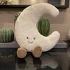 Xshelley New Sun/Moon Stuffed Plush Toy,Soft Bedside Sofa Pillows,Stuffed Animal Plushie Doll Toys Room Decoration Gift for Children (Moon)