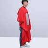ULTNICE Salon Home Barbers Hairdressing Cape Gown with Viewing Window for Hair Cutting 62.9 * 57"(Red)