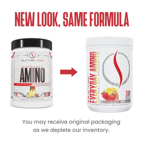 Purus Labs Everyday Amino BCAA Powder | Amino Acids for Muscle Hydration & Recovery | Sugar Free & Gluten Free | 30 Servings (Strawberry Lemonade)