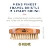 Kent MC4 Finest Men's Hair Brush And Facial Brush For Beard Care - Exfoliating Natural Boar Bristle Brush For Mens Grooming, Scalp Brush, Royalty Brush, And Beard Straightener For Men's Skin Care