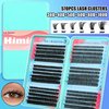 570PCS Himirell Eyelash Clusters - 30D+40D+50D+60D+80D+100D Wispy Individual Lashes, 8-16MM D Curl Lash Extension, Natural Lashes Clusters for Beginners DIY Cluster Eyelash Extensions