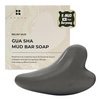 BRMUD Relief Mud Gua Sha Mud Bar Soap - Mud Mask Massager Cleansing Bar for Face and Body - V Line Lifting, Sebum Cleansing, Moisturizing - Shea Butter, Panthenol, Jojoba Seed Oil, 2.99 oz.