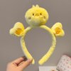 Cute Cartoon Plush Doll Hairband Women Men Yellow Chicken Duck Headband Funny Heart Patterned Animal Ears Hair Band