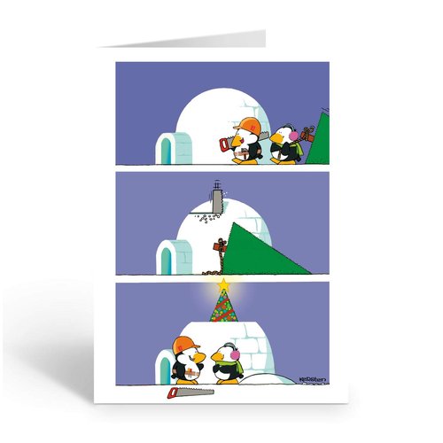 Construction Christmas Cards - 18 Construction Holiday Cards & Envelopes - Contractor Cards