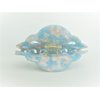 Generic Sky blue and white pink marbled hair claw clip for medium fine hair