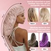 Bonnet Hair Dryer Attachment - Bonnet Hood Dryer with Headband That Reduces Heat Around Ears and Neck, Use for Hair Styling, Hair Drying, Curling and Deep Conditioning (Extended Version, Pink)