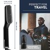 Arkam Beard Straightener for Men - Original Heated Beard Brush Kit w/Anti-Scald Feature, Dual Action Hair Comb and Travel Bag for Short to Medium Beards -Costume Accessories and Grooming Gifts for Men