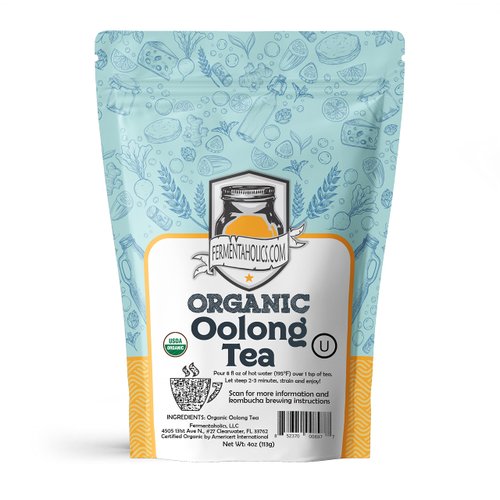 Fermentaholics USDA Certified Organic Loose-Leaf Oolong Tea - Perfect For Homebrewing Kombucha, Hot Tea, And Iced Tea - OU Kosher Certified – Premium Taste, Aroma, And Flavor