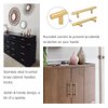LONTAN 12 Pack 4.5 Inch Drawer Pulls Kitchen Cabinet Handles Brushed Brass Furniture Hardware LH201GD115 Modern Gold Dresser Handles for Contemporary Hardware