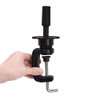 YANTAISIYU 2 Pieces Wig Mannequin Head Stand Cosmetology Manikin Head Stand Holding Clamp Mannequin Head Training Head Stand Adjustable Wig Head Holder Clamp (Black)