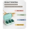 4 PC Pill Case 3 Removable Compartments Pill Box BPA-free,day pill organizer/3 times a day/AM-PM Travel Pill Organizer for Pocket or Purse storage vitamin, fish oil or medicine