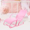 UPKOCH 2 Pcs Mini Dolls House Beach Chairs, 6.68 Inch Plastic Doll House Lounge Chairs, Miniature Beach Accessories for Crafts, Dollhouse Furniture for 11.5 Inch Dolls, Pink