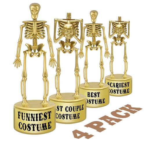 ORIENTAL CHERRY Halloween Party Supplies - Golden Best Costume Skeleton Trophies for Kids Adults ...