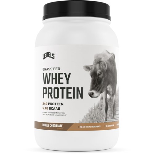 Levels Grass Fed Whey Protein Powder, No Artificials, 24G of Protein, Double Chocolate, 2LB