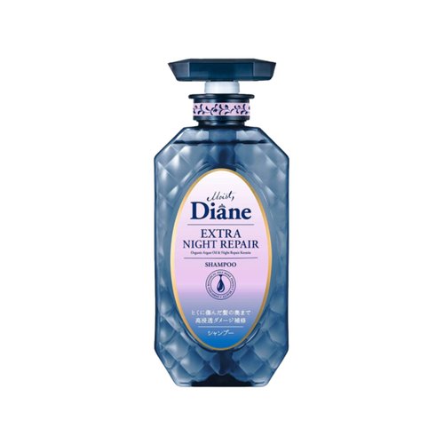 Moist Diane Perfect Beauty Extra Night Repair Shampoo - Sulfate-Free, Argan Oil & Keratin, Hair Growth & Repair, Floral Scent, 450ml/15.2 fl.oz