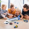 WinGift 516 Pcs City Passenger Airplane Building Set, 6 IN1 Plane Building Blocks Toys, STEM Aircraft Bricks with Shuttle Bus, Baggage Truck,Airplanes Model Toys Gifts for Adults Boys Girls Age 6-12+