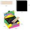 ZMLM Rainbow Scratch Mini Art Notes - 125 Magic Scratch Paper Note Cards for Kids Toy Games Arts Crafts Supplies Easter Basket Stuffers for Kids Teen Girls Boys Birthday Valentines Day Gifts