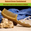 Hair Comb Moreinday Wooden Comb Anti-static Wood Comb Green Sandalwood Comb Medium Tooth Comb for Women Men