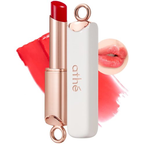 ATHÉ Authentic Lip Balm 04 BRAVE (Tinted), Lightweight Wear & Plumping Lips without Stickiness, Moisturizing & Nourishing Plant-Based Vegan Chapstick for Dry, Petrolatum Free, Cruelty-Free