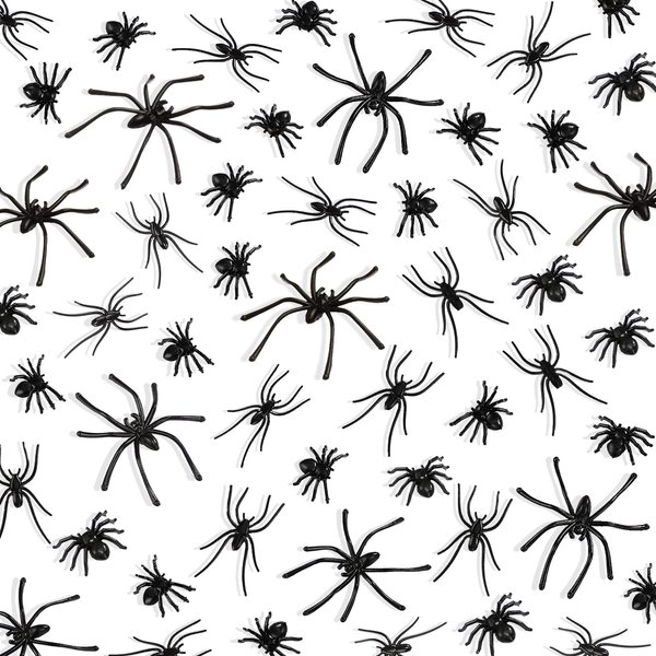 BAINFE 3 Sizes 150 Pieces Plastic Spiders Halloween Realistic Plastic Spiders Small Spiders Fake Tiny Spider Toys Prank Props for Halloween Home and Party Decorations