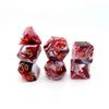 CREEBUY DND Dice Set Red Mix White Dice for Dungeon and Dragons D&D MTG 7-Die RPG Polyhedral Dice