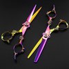 6.0" Professional Japan 440C Hair Cutting Shears - Salon Hair Blending/Thinning/Texturizing Scissor for Barber or Home Use A-rainbow