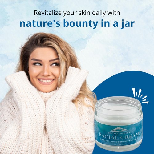 Snowy Summit Devil's Club Facial Cream - Luxurious Moisturizer Face Cream for Sensitive Skin - Non-Greasy Moisturizer with Natural Oils & Shea Butter - Alaskan Herbal Cream