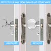Door Knob Wall Shield, 6PCS Transparent Round Soft Rubber Guard Door Stopper Wall Protector Silencer, Stronger Self Adhesive Wall Door Handle Bumper (Small Round 1.57" 6PCS, Clear)