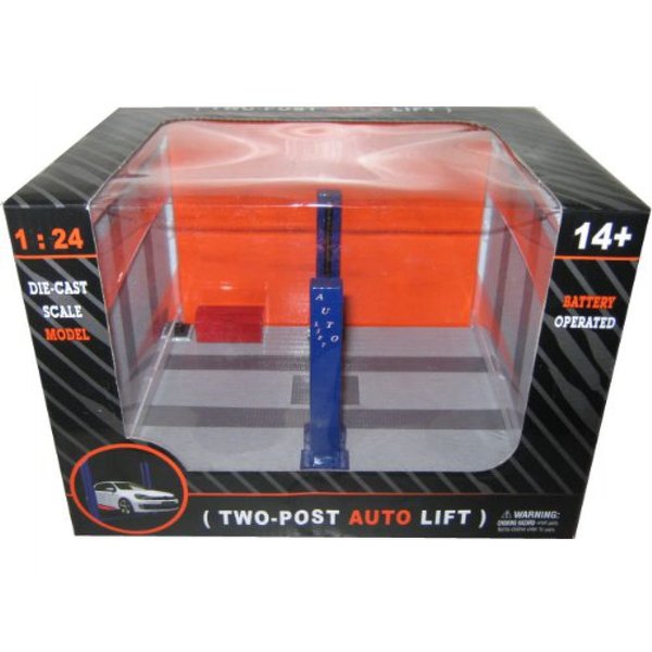 Battery Operated Two Post Auto Lift for 1/24 Scale Diecast Model Cars 9908
