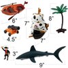 ArtCreativity Pirate Action Figure Playset, Pirate Play Set with Action Figurines, Storage Box, Pirate Ship Toy, Boat, Shark, Treasure Chests, & More, Pirate Party Decorations, Cake Toppers, & Gifts