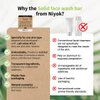 Niyok Natural Cosmetics Solid Moisturizing Face Wash Bar, For Normal to Sensitive Skin, Patchouli Scent, 80g