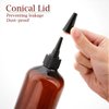 Cosywell Applicator Bottle for Hair Squeeze Bottle 2 Pack 16 Ounce Oil Bottles for Hair Dye Bottle with Cap PET Plastic Refillable Bottles Brown