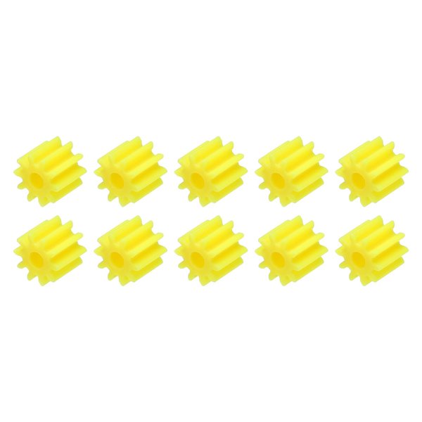 MECCANIXITY 10Pcs Plastic Gears 10 Teeth Plastic Shaft Gears Model 102AA Reduction Gear for RC Car Model DIY Robot,Yellow Module 0.5