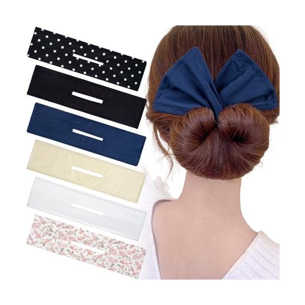 Hair Bun Makers Deft Bun Twister Flexible Donut Hair Bun Lazy French Hair Curler Bun Clips Accessories for Women Girls Long Thick Thin Hair