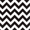 Amscan Disposable Lunch Paper Napkins in Chevron Print (16 Piece), 6.5" x 6.5", Black/White
