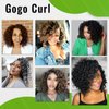 Gowit Gogo Curl Crochet Hair 8 Inch 6 Packs Short Curly Water Wave Crochet Hair for Black Women Beach Curl Ocean Wave Crochet Hair Deep Twist Synthetic Braiding Hair(8 inch,1B)