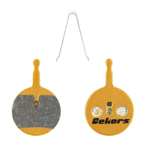 Gekors Metallic Bicycle Disc Brake Pads for Avid BB5, 1 Pair with a Spring, Golden