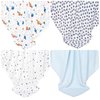 david's kids 4 Pack Baby Muslin Swaddle Blankets, 100% Cotton Swaddling Blankets Wrap for Boys Girls, Ultra Soft Breathable Receiving Blanket, New Born Essentials, Space&Stars